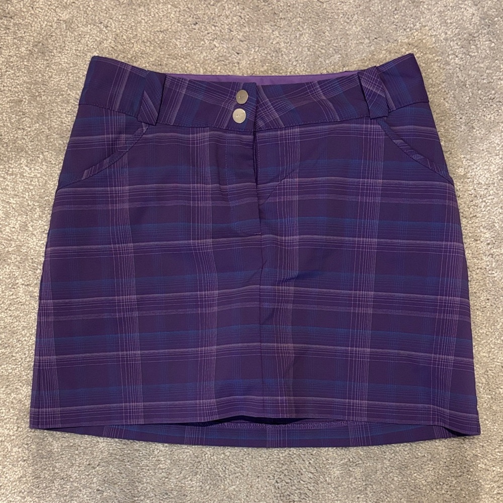 Nike Purple Plaid Golf Skort